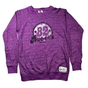 Buc-ees Small Women Sweatshirt Purple Soft Comfort Casual School